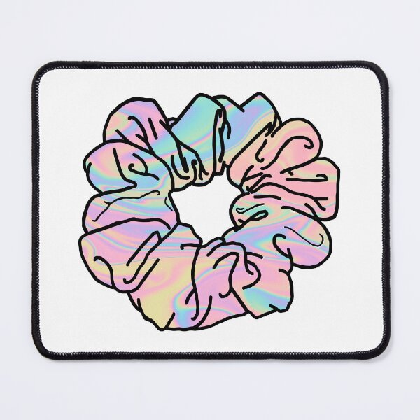 Item preview, VSCO Girl Marble Holographic Texture Hair Scrunchie  designed and sold by EpicCreation.