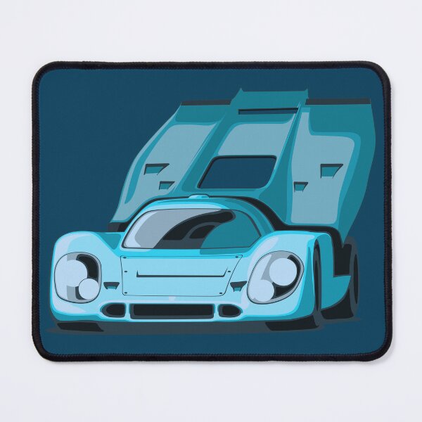 Item preview, 917 Racing Legend - Artwork - Minimalistic 1970 open rear bonnet blue designed and sold by SketchNinja.
