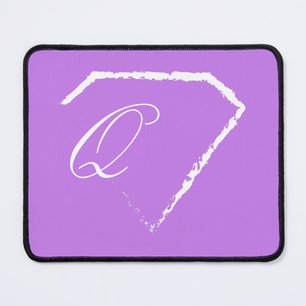 Item preview, Q letter monogram initial diamond white designed and sold by mixtape80.