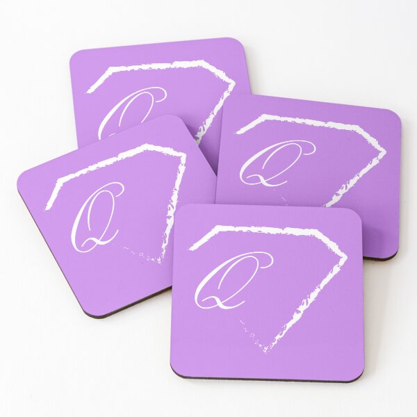 Item preview, Q letter monogram initial diamond white designed and sold by mixtape80.