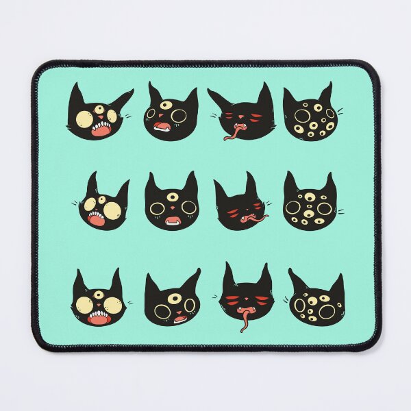 Item preview, Black Cat Heads, Creepy Cute Kitten Creatures designed and sold by cellsdividing.