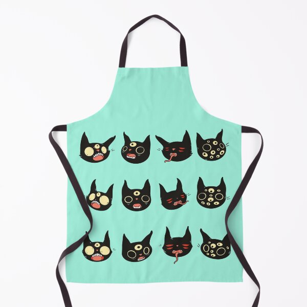 Item preview, Black Cat Heads, Creepy Cute Kitten Creatures designed and sold by cellsdividing.