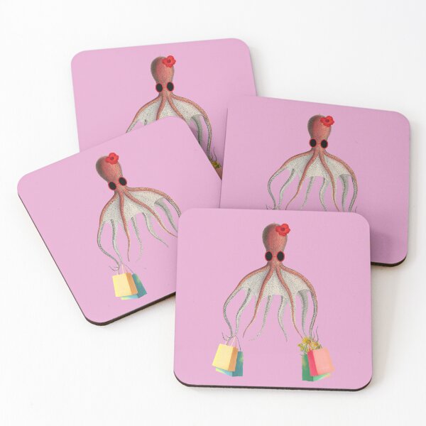 Item preview, Minimalist Shopping Lady Octopus  designed and sold by cerenalkan.