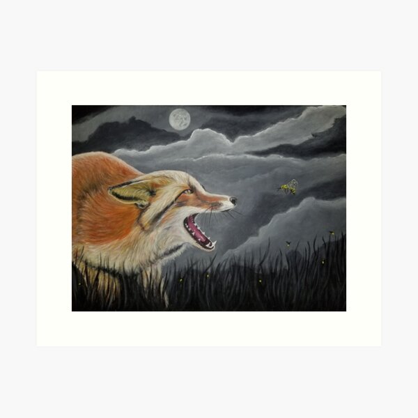 Fox and Bee - prints, cards and stuff Art Print