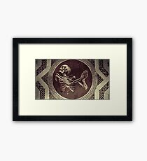Hannibal: Dancing Skull + Skeleton Mosaic Framed Print