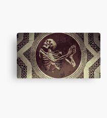 Hannibal: Dancing Skull + Skeleton Mosaic Canvas Print