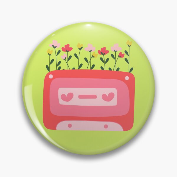Item preview, Cute Love Floral Cassette For Retro Vintage Music Lovers And 80s Old School Music designed and sold by Funwithmusic.