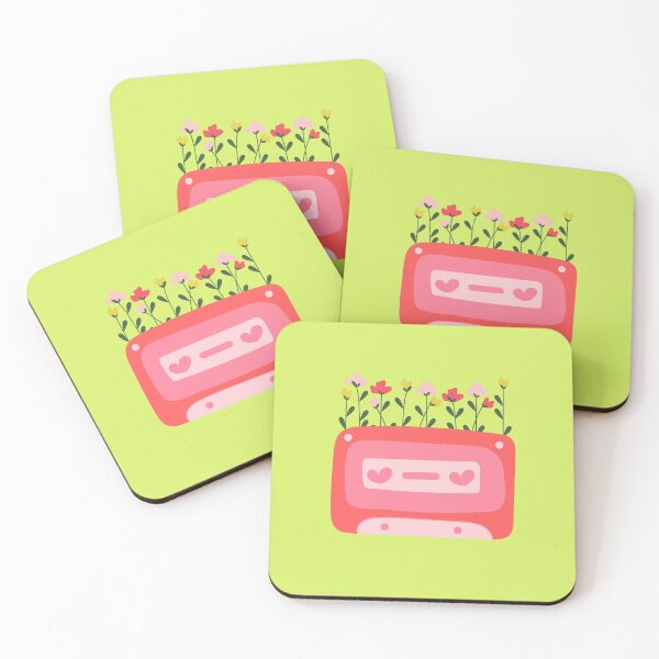 Item preview, Cute Love Floral Cassette For Retro Vintage Music Lovers And 80s Old School Music designed and sold by Funwithmusic.