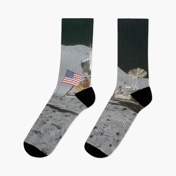 Item preview, Nasa Moon Landing Apollo 15 Lunar Module 1971 - Astronaut and American Flag Apollo Moon Mission designed and sold by TeeARTHY.