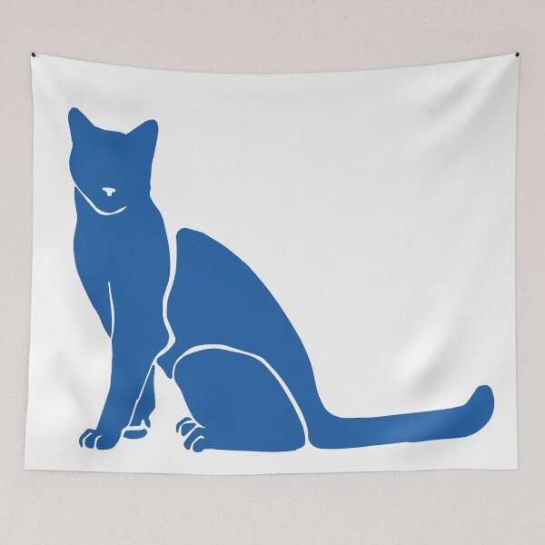 Item preview, Matisse's Cat Var. 2 in Blue designed and sold by ECMazurDesign.