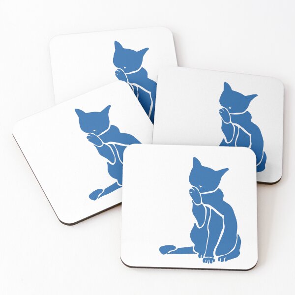 Artikelvorschau, Matisses Katze Var. 1 in Blau entworfen und verkauft von ECMazurDesign.