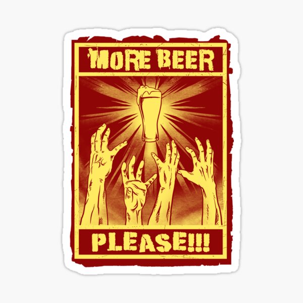 More Beer Zombies Sticker