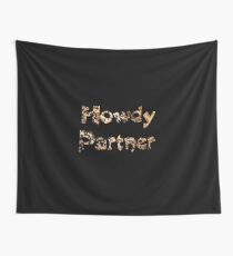 Rustic Chic Country Western Longhorn Cowhide Fur Prints Wall Tapestry