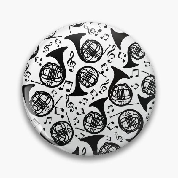 Item preview, French Horn And Music Notes Pattern designed and sold by Primroaddesigns.