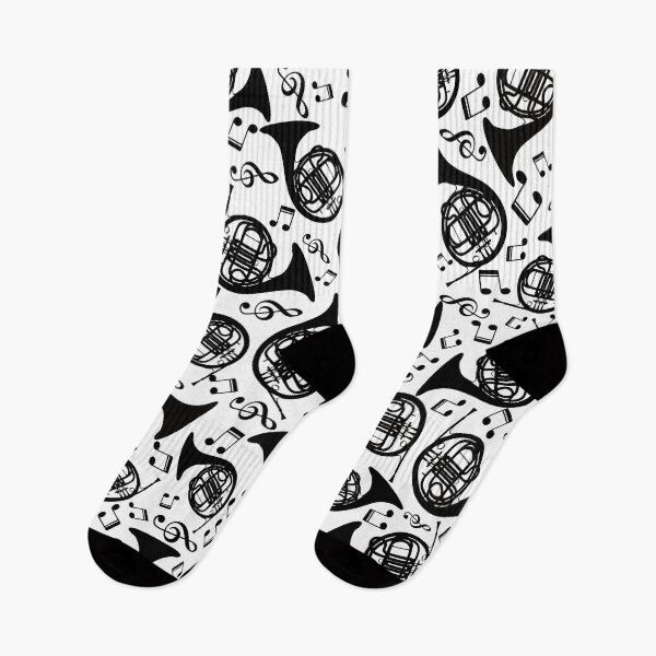 Item preview, French Horn And Music Notes Pattern designed and sold by Primroaddesigns.