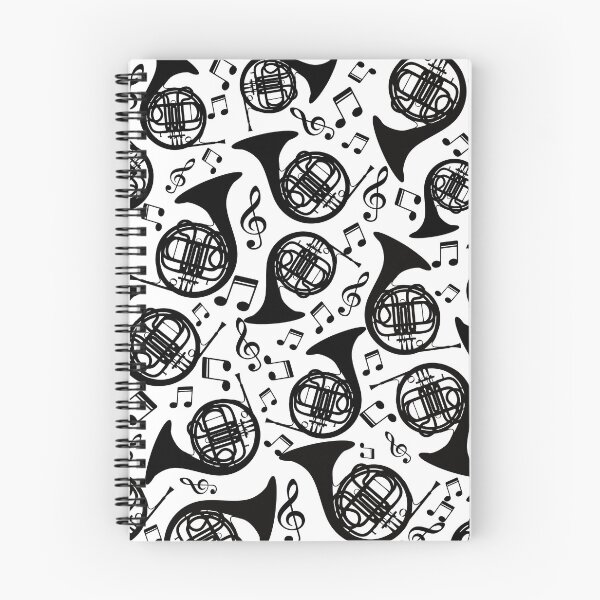 Item preview, French Horn And Music Notes Pattern designed and sold by Primroaddesigns.