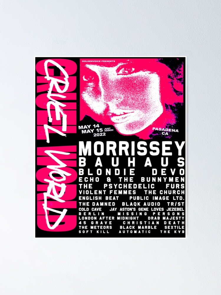 "Cruel World Festival 2022 LineUp" Poster by Redbubble