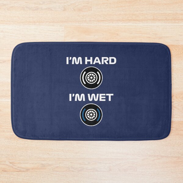 Item preview, Funny Design I'm Hard/I'm Wet (Racing Tyres Design - White/Navy BG) designed and sold by FilipeFerreira.