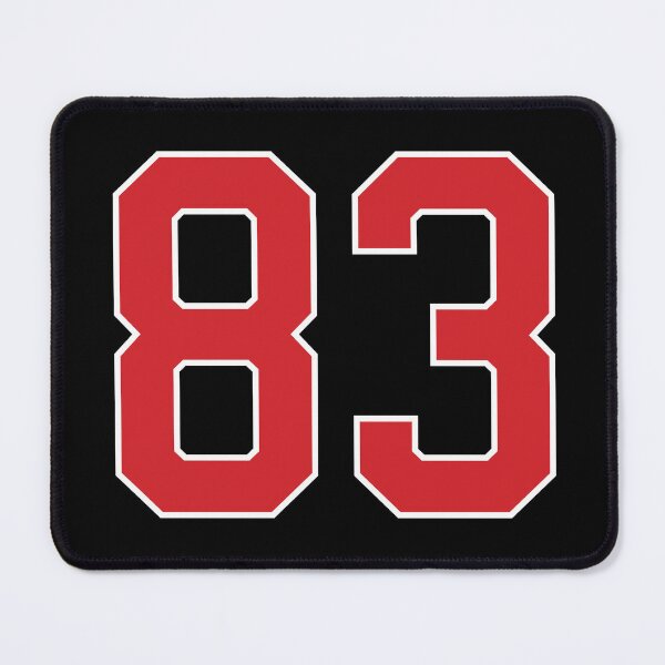 Item preview, Sports Number 83, red black color lucky sport eighty three designed and sold by ArtIsParty.