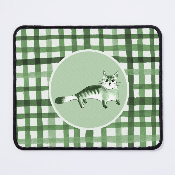 Item preview, Cat with background grid on green palette designed and sold by Aidi Riera.
