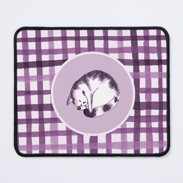 Item preview, Cat with background grid in violet palette designed and sold by Aidi Riera.