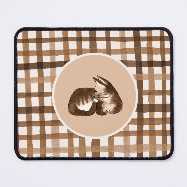 Item preview, Cat with background grid on brown palette designed and sold by Aidi Riera.