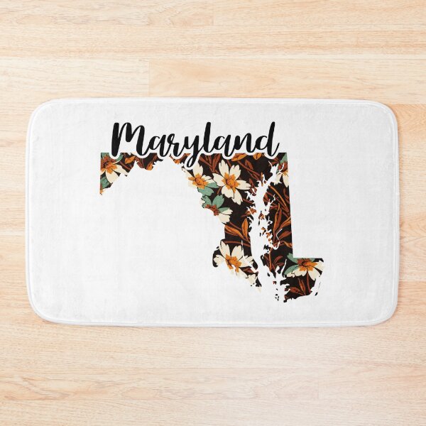 Item preview, Floral Map of USA States Maryland - Map of Maryland designed and sold by AmethystMurad.