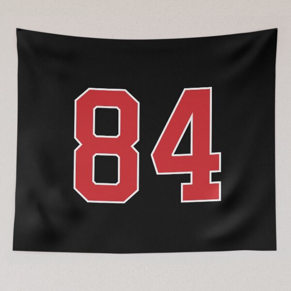 Item preview, Sports Number 84, red black color lucky sport eighty four designed and sold by ArtIsParty.