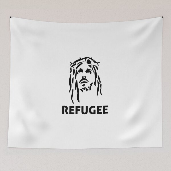 Item preview, Jesús el Refugiado designed and sold by EncodedShirts.
