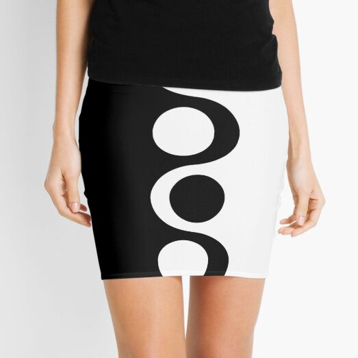 Black White Mod Mini Skirt