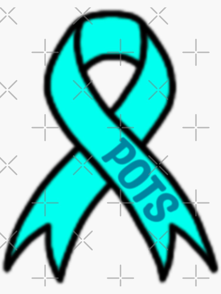 "POTS Awareness Ribbon Fancy" Sticker for Sale by CarriganBrooks