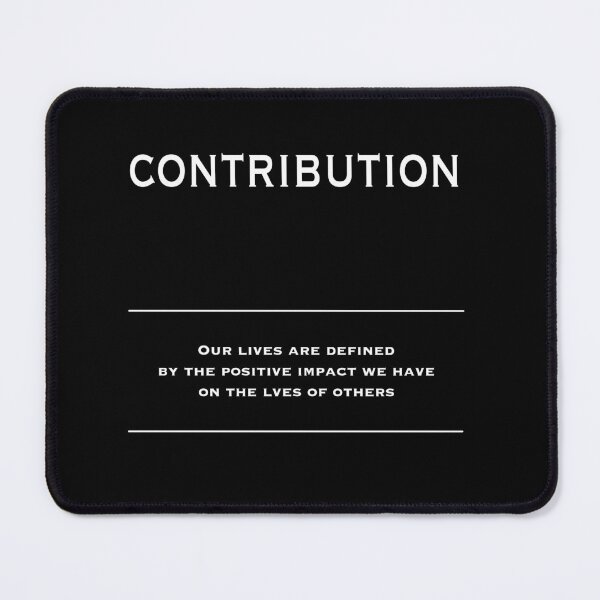 Item preview, Contribution - Motivational Inspirational Corporate Office Wall Art Black and White T-Shirt designed and sold by Read This Already.