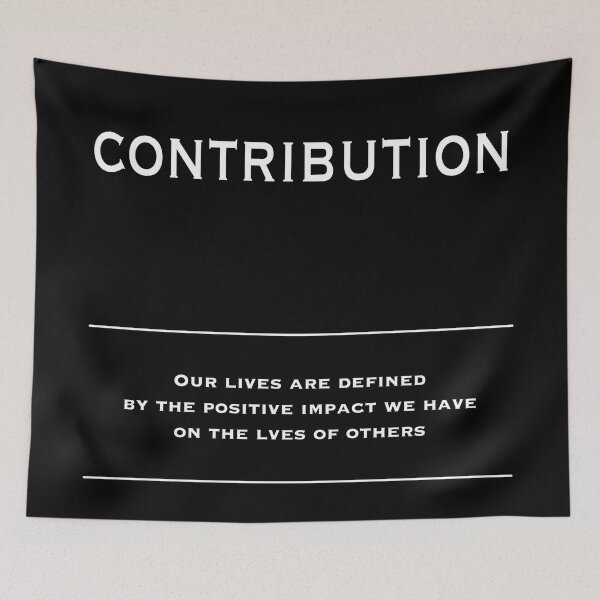 Item preview, Contribution - Motivational Inspirational Corporate Office Wall Art Black and White T-Shirt designed and sold by Read This Already.