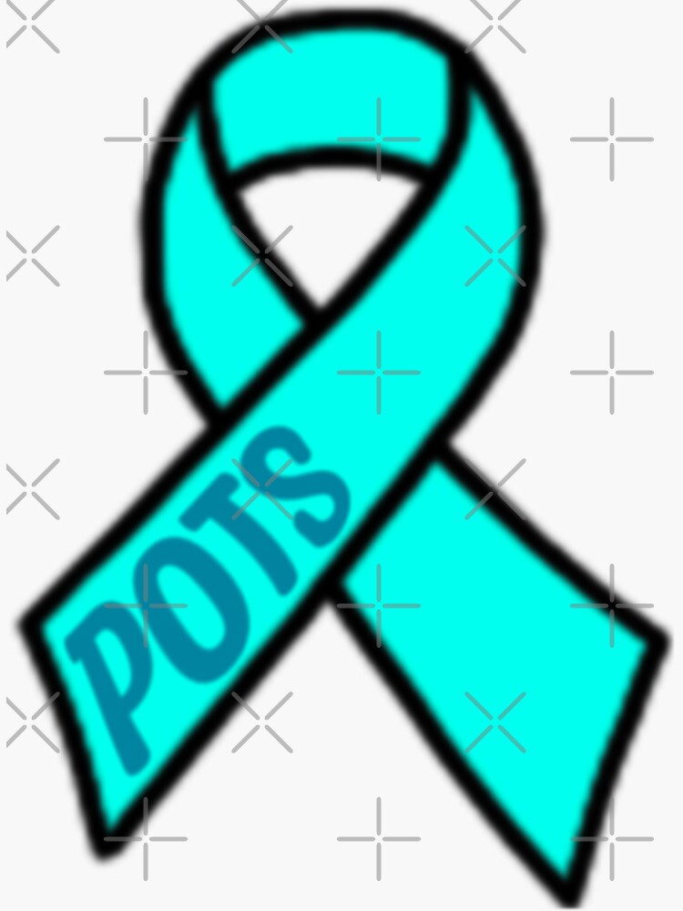"POTS Awareness Ribbon" Sticker by CarriganBrooks Redbubble