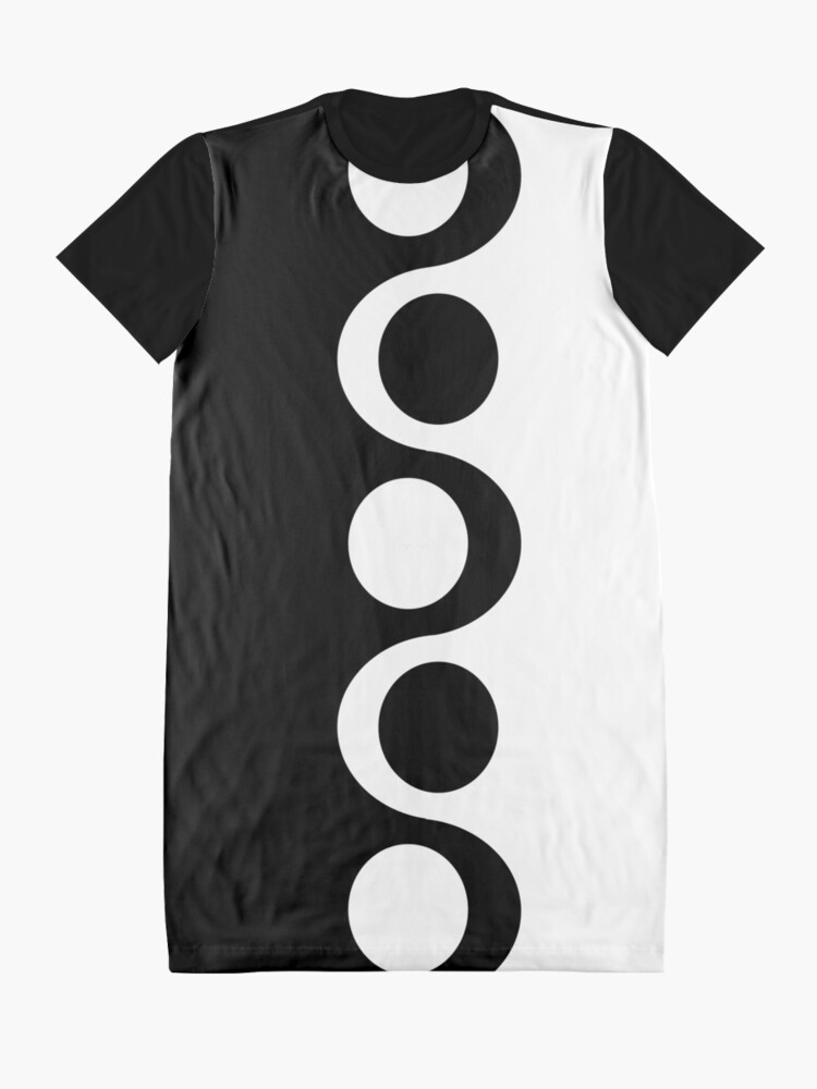Alternate view of Black White Mod Graphic T-Shirt Dress
