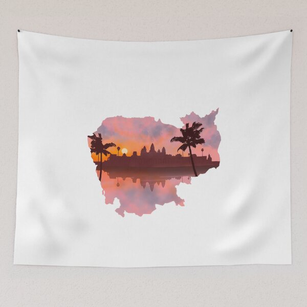 Item preview, Cambodia, map and landscape designed and sold by landscapeworlds.