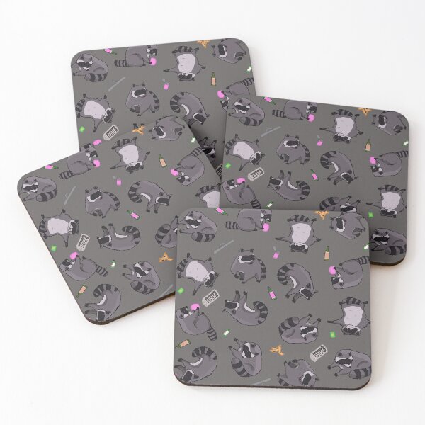 Item preview, Raccoon Party | Raccoon & Trash pattern  designed and sold by ladyepidemic.