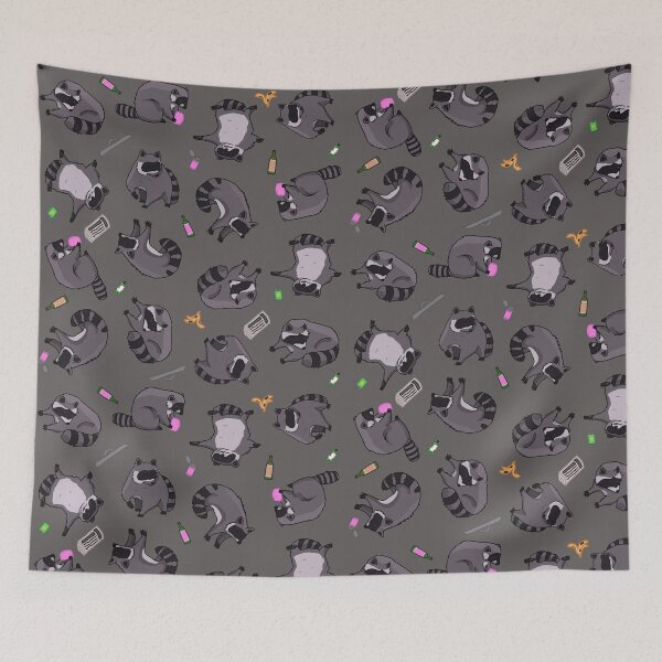 Item preview, Raccoon Party | Raccoon & Trash pattern  designed and sold by ladyepidemic.