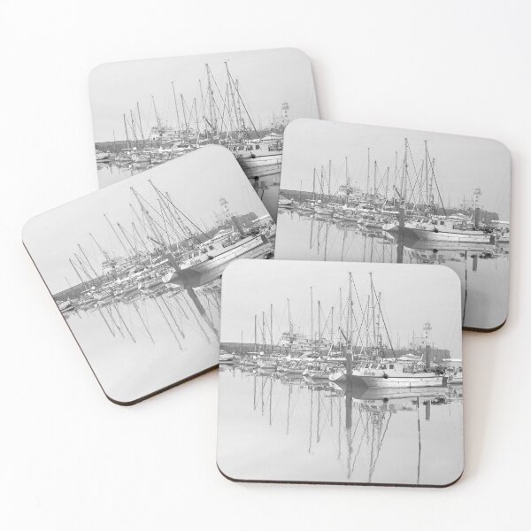Item preview, Scarborough Harbour Serene B&W designed and sold by Alisonchambers2.