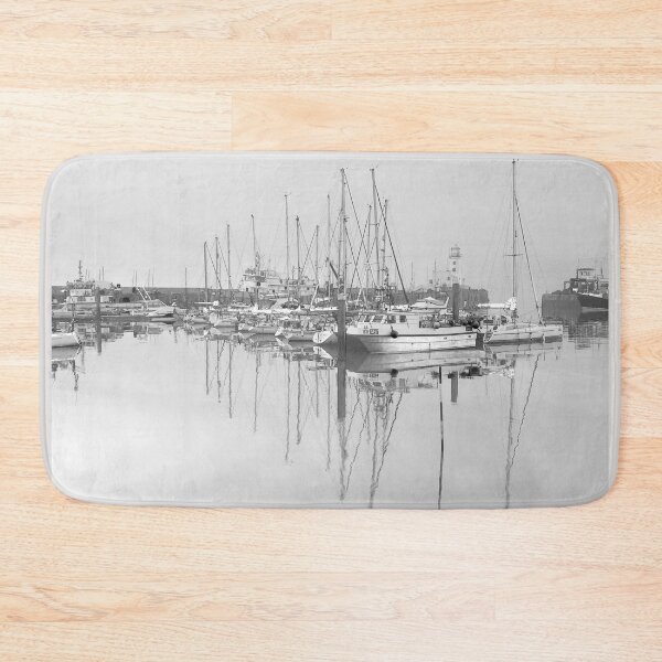 Item preview, Scarborough Harbour Serene B&W designed and sold by Alisonchambers2.