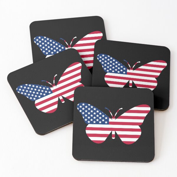 Item preview, USA Flag Butterfly 4 th of July designed and sold by Design-Maniya.
