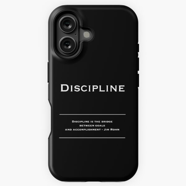 Vista previa del artículo con la obra «Disciplina - Camiseta de pared de oficina corporativa inspiradora motivacional en blanco y negro», diseñado y vendido por Read This Already.