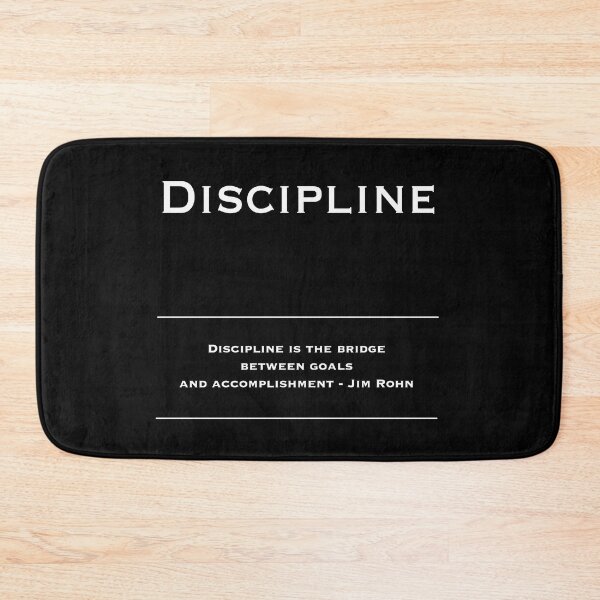 Item preview, Discipline - Motivational Inspirational Corporate Office Wall Art Black and White T-Shirt designed and sold by Read This Already.