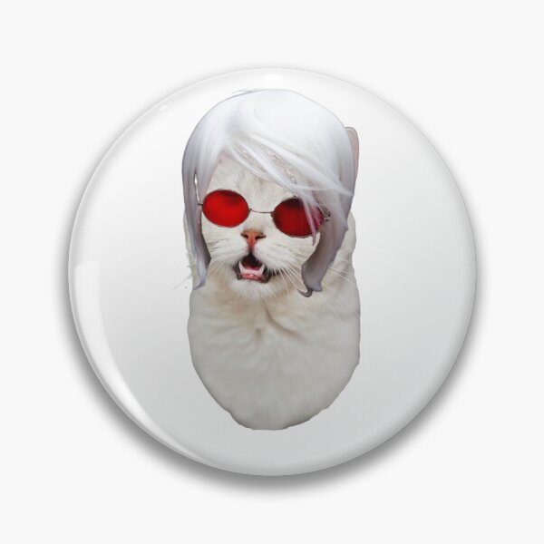 Item preview, cat in glasses and wig. designed and sold by PellSilversmith.