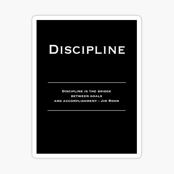 Vista previa del artículo con la obra «Disciplina - Camiseta de pared de oficina corporativa inspiradora motivacional en blanco y negro», diseñado y vendido por Read This Already.