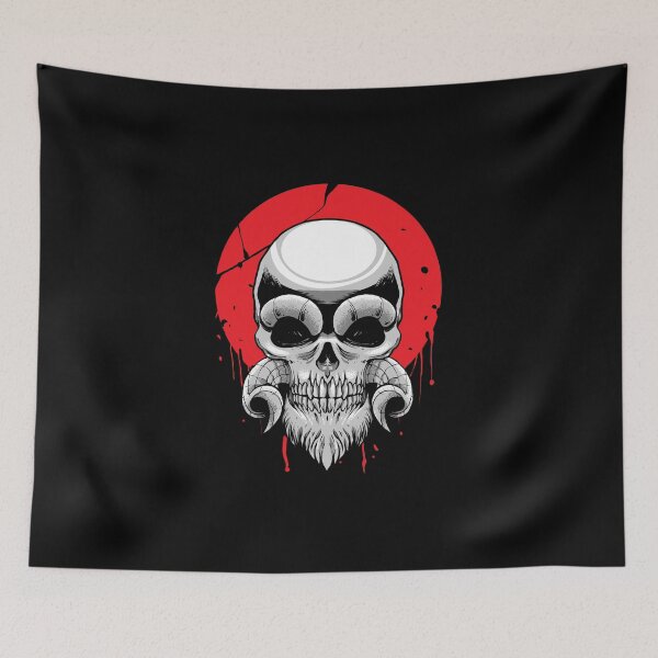 Item preview, Demon Skull Oni Mask Bloody Moon designed and sold by BakaOutfit.