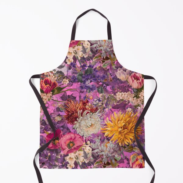 Artikelvorschau, Stilvolles Blumenmuster Paradies, Rosen und Blumen, botanisches Muster, Blumenillustration, Pflanzenmuster, heißes rosa Blumen entworfen und verkauft von ZeinabTaha.