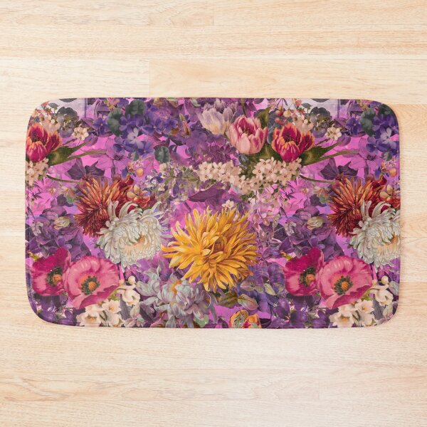 Artikelvorschau, Stilvolles Blumenmuster Paradies, Rosen und Blumen, botanisches Muster, Blumenillustration, Pflanzenmuster, heißes rosa Blumen entworfen und verkauft von ZeinabTaha.