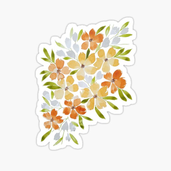 Item preview, Orange Flowers designed and sold by Orly Fuchs Galchen.