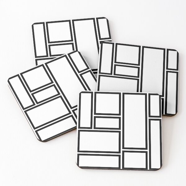 Item preview, Modular Minimalist Modern Geometric Pattern in Black and White.  designed and sold by kierkegaard.